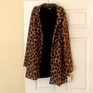 Cheetah Print Coat Jacket- NEVER WORN TAGS STILL ON